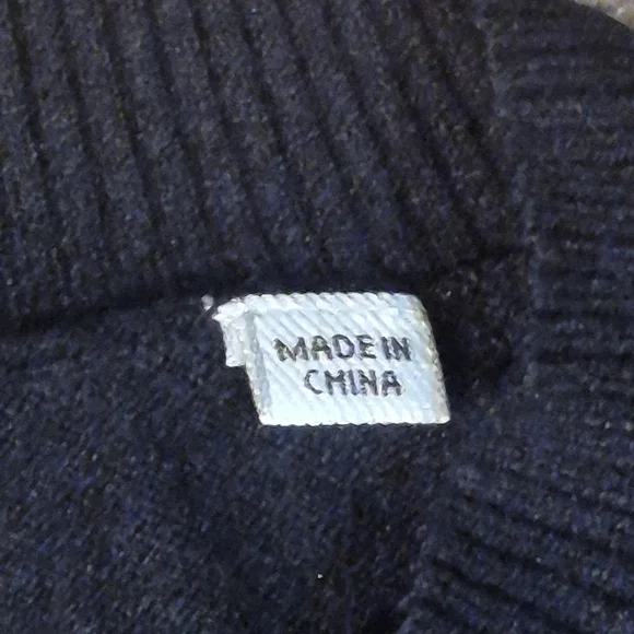 Black Knit Pull Over Sweater Drawstring Front Pocket 3/4 Sleeve Crew Neck Plus 3 - Picture 9 of 11